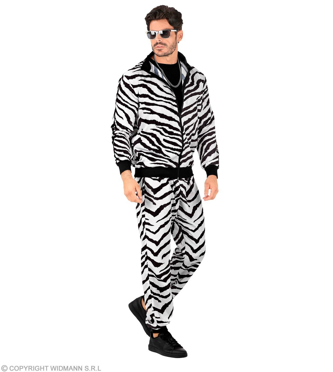 Zebra Camo Black / White Trainingsanzug Unisex Kostüm