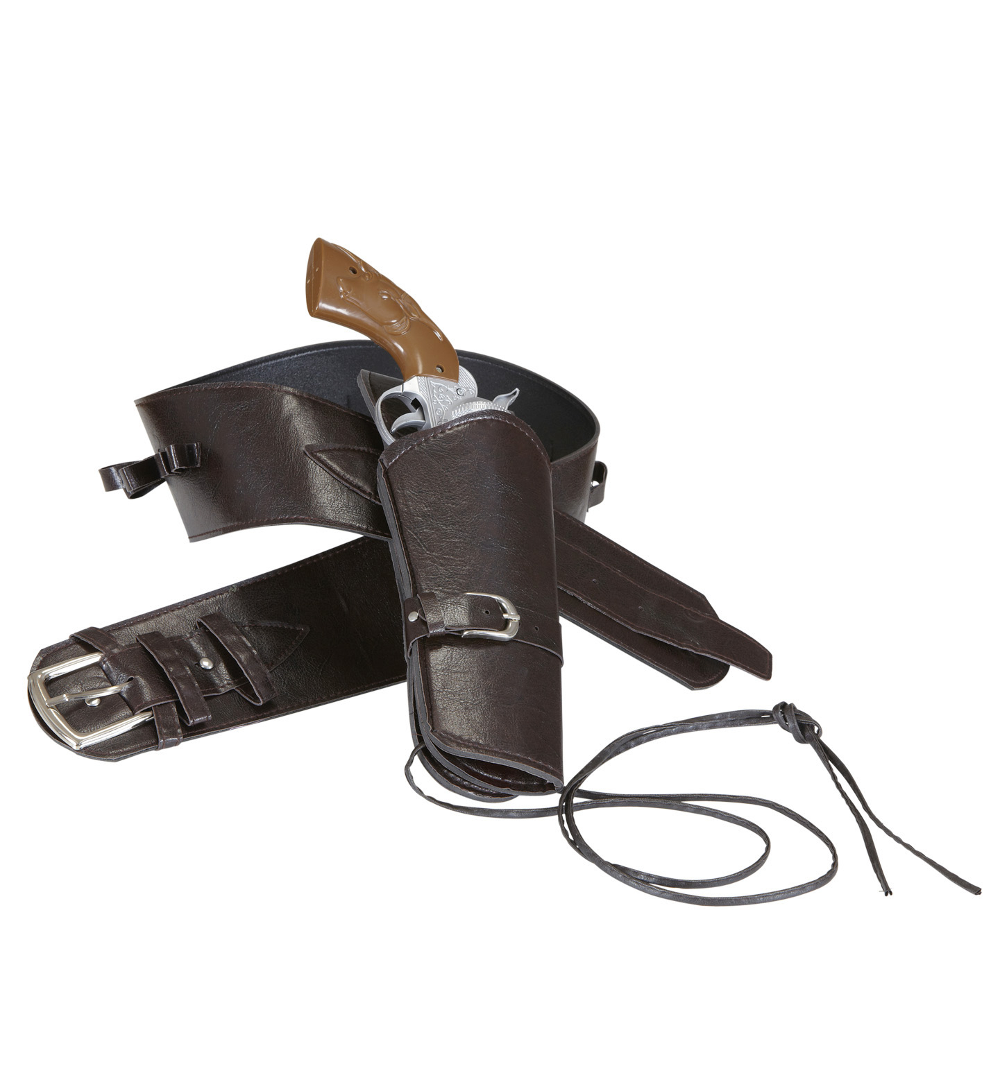 Poping Cowboy Western Holster Mit Gürtelleder -Look, Braun