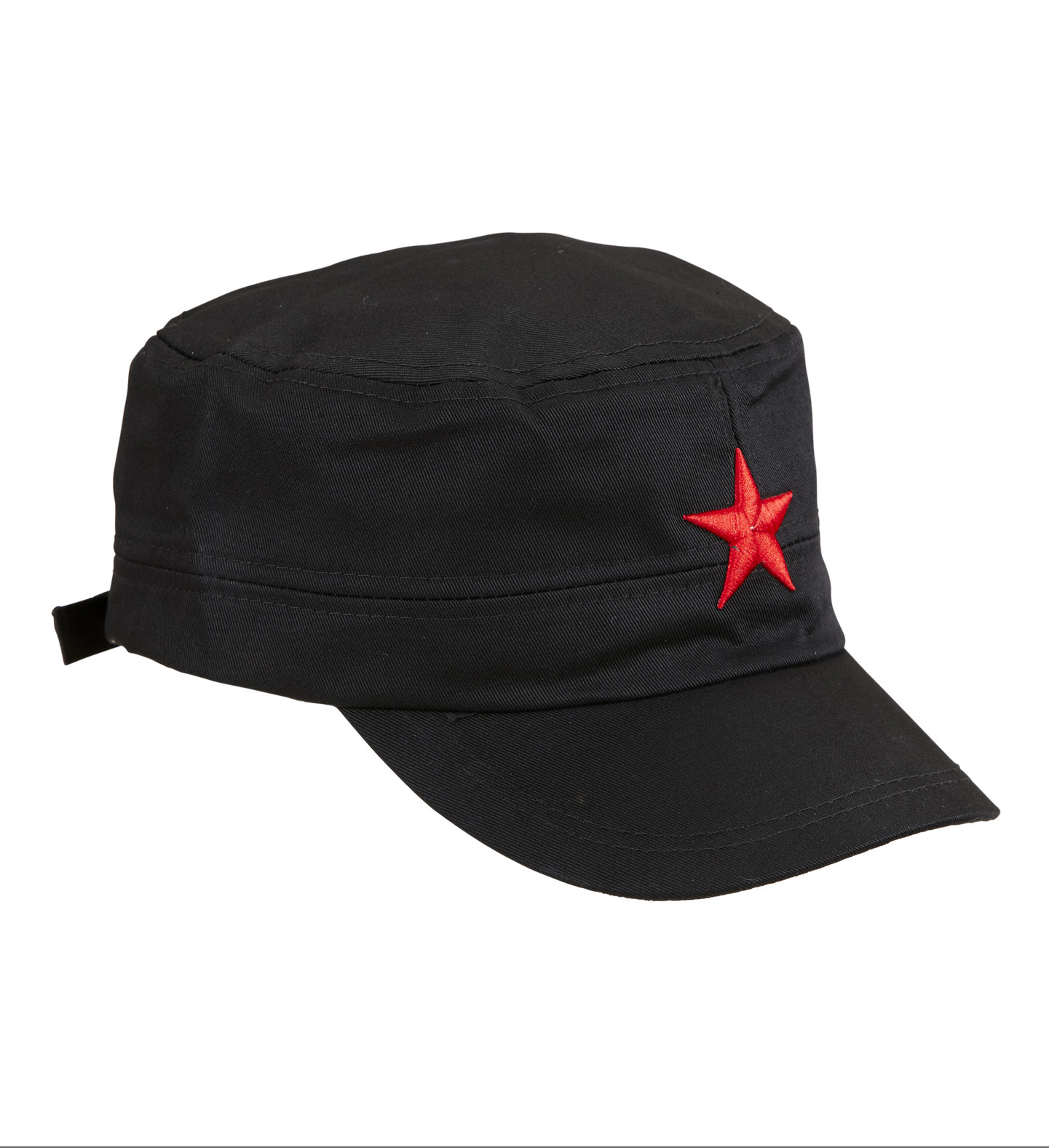 Kommunistische Schwarze Mütze Mit Roter Stern