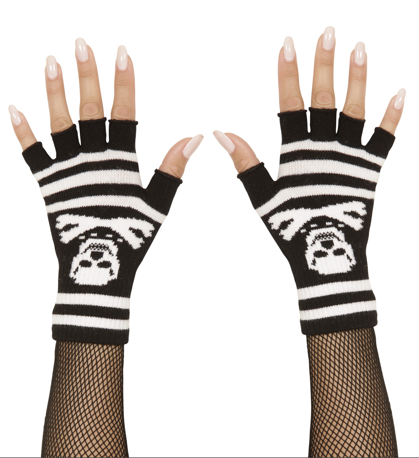 Piratenfinger -Handschuhe Pirat Mit Knochen