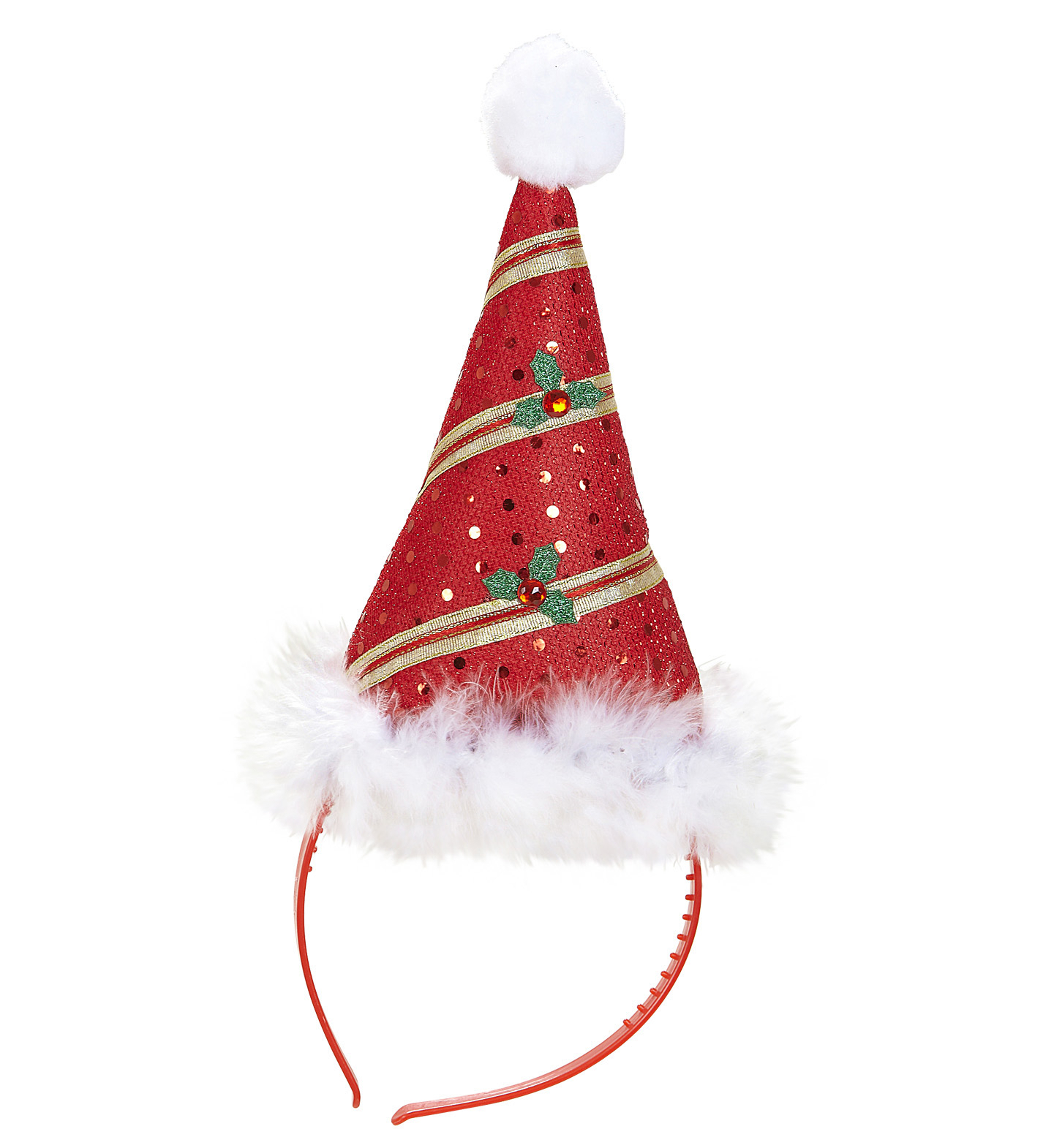 Festliches Stirnband Mini Santa Claus Mit Marabou