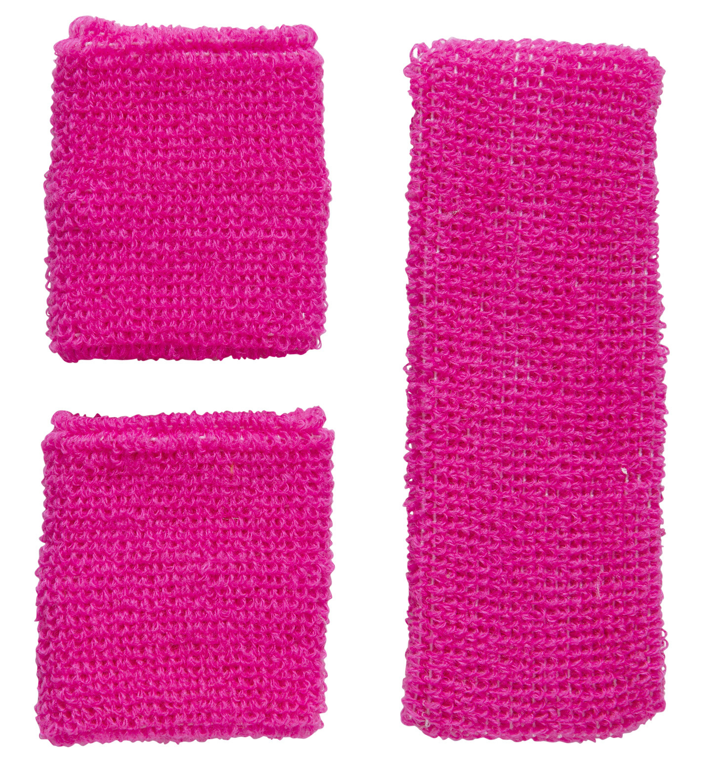 Athletic 80s Sweat Band Set, Neon Rose