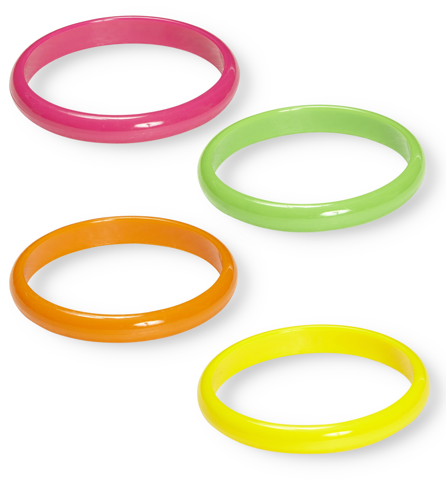 Buntes Set Von 4 Neonarmbändern