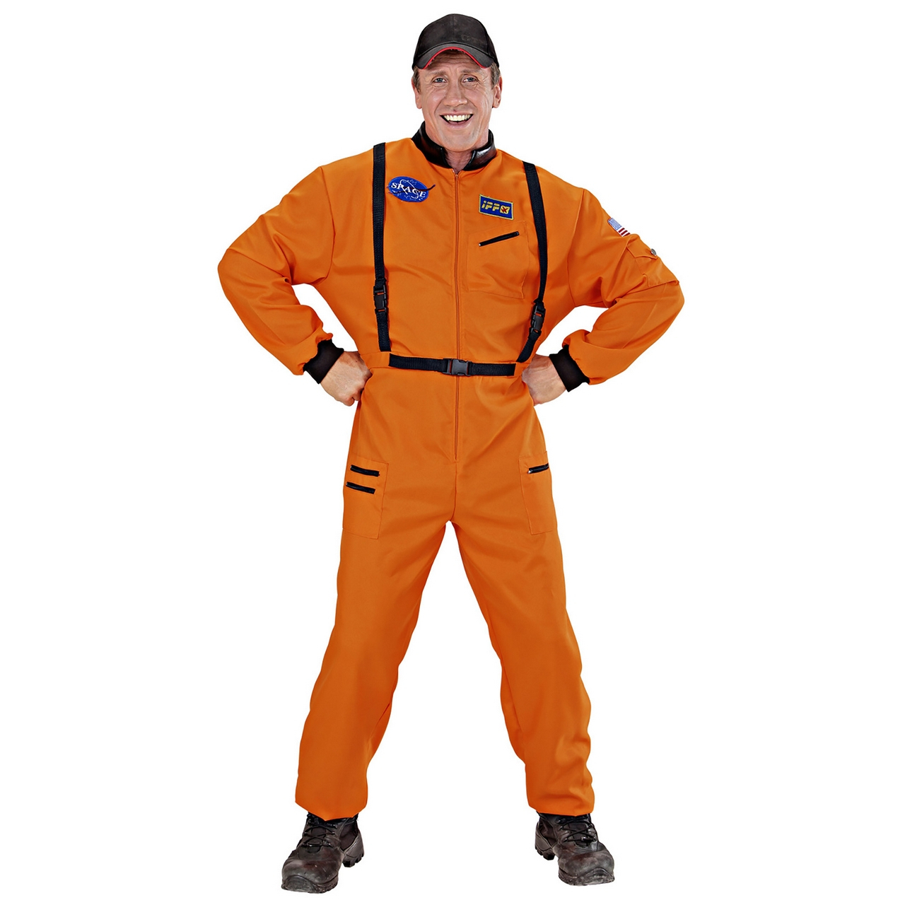 Amerikanischer Astronaut Orange Man Kostüm Herren