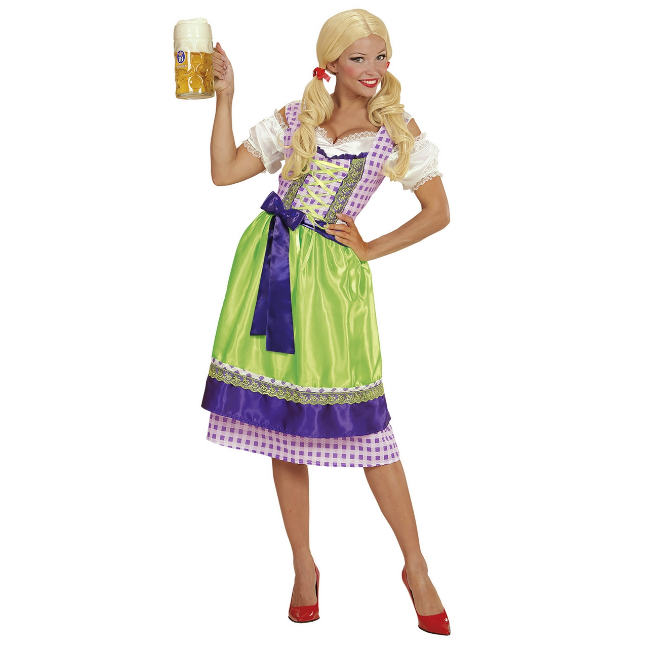 Bayer Dirndl Purpur / Green Woman Kostüm Damen