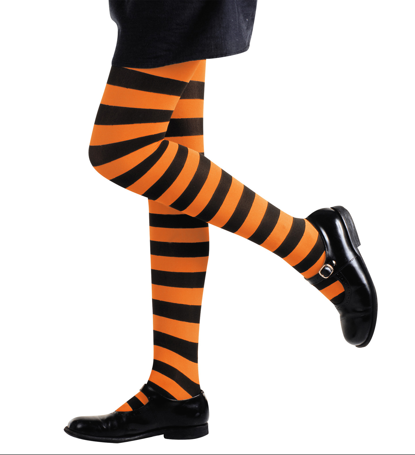 Striped Kindrens Strumpfhoseorange / Schwarz