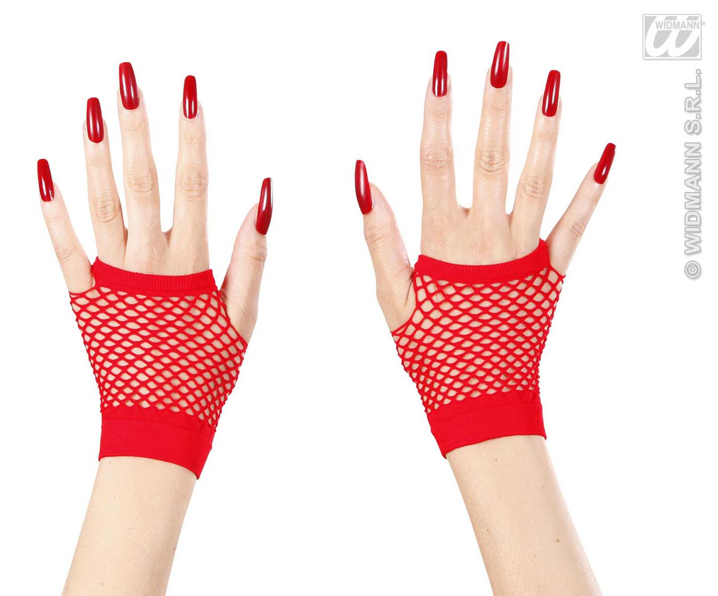 Fingerlose Netzhandschuhe Rot