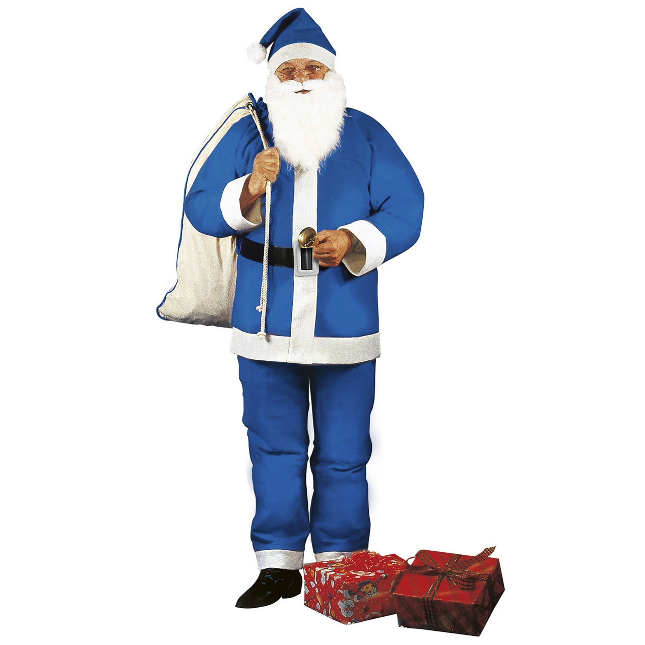 Alternative Santa Blue Santa Kostüm Herren