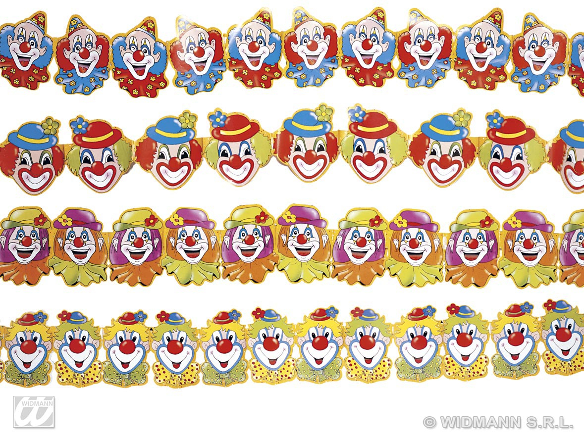 Clowns Auf Papiergirlanden, 3 Meter