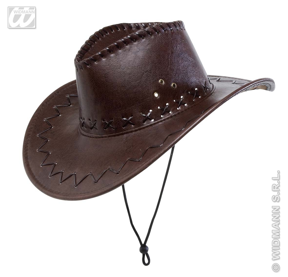 Cowboy -Hut -Leder -Look Mit Dekoration, Braun