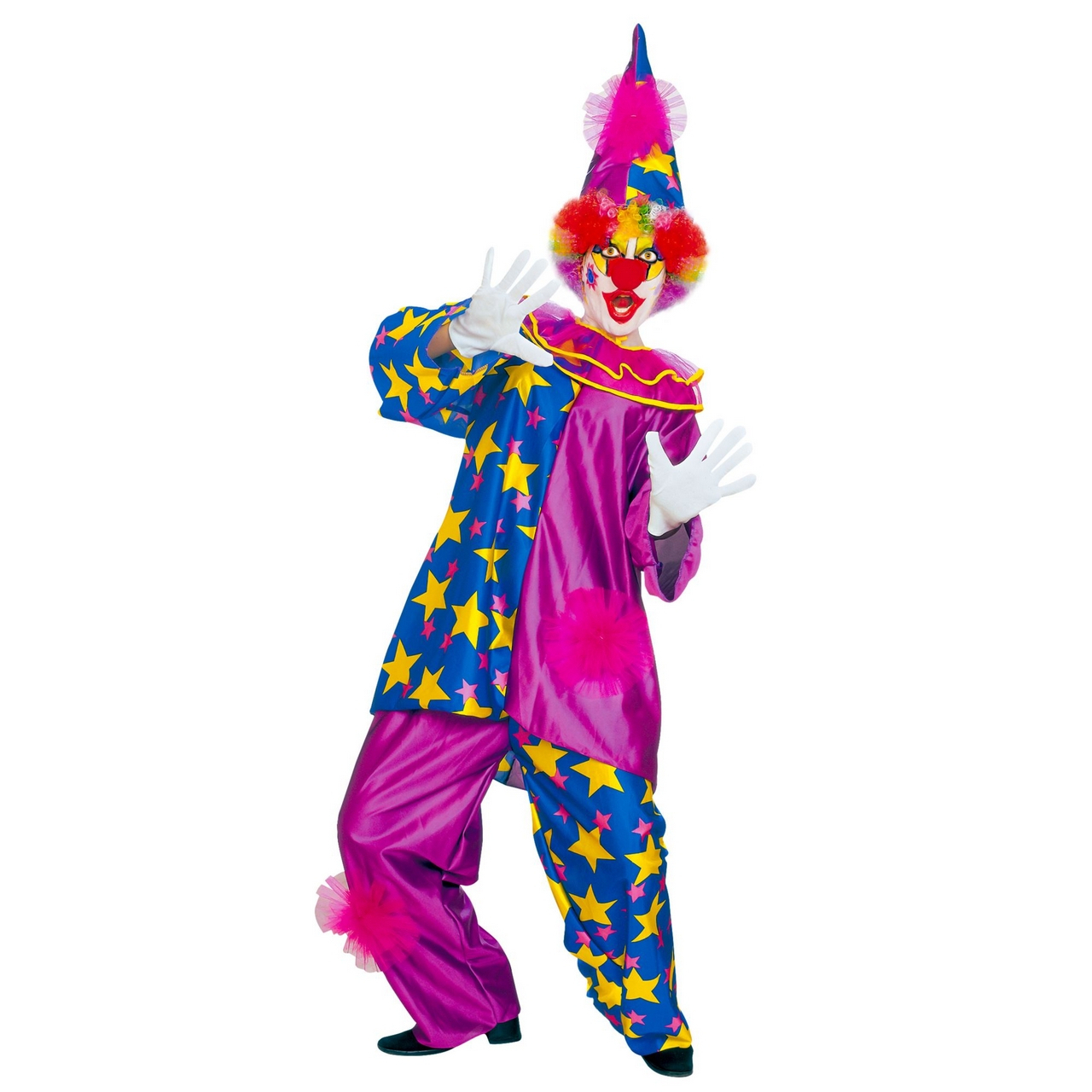 Harlekino Clown Mit Sternenkostümmann Herrenkostüm