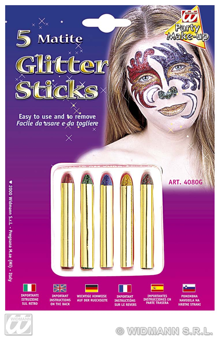 5 Glitter -Sticks Set