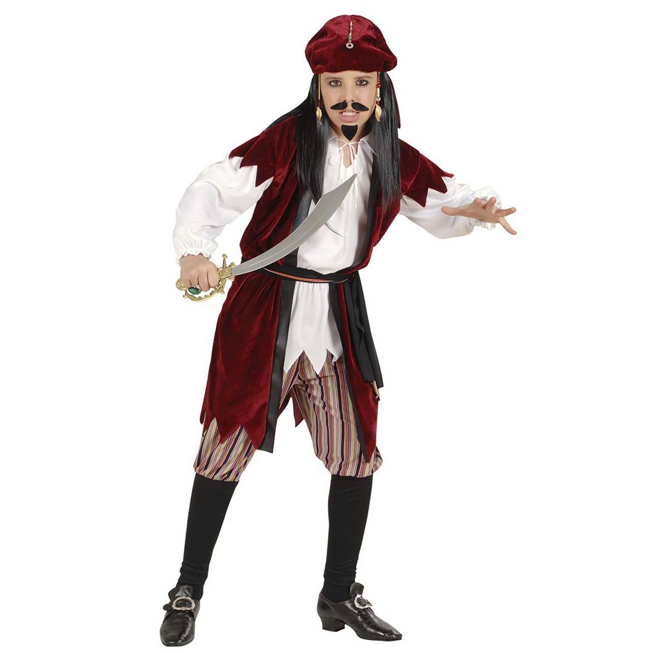 Karibikpirat Junge Jack Sparrow Kostüm Kostüm für Jungen