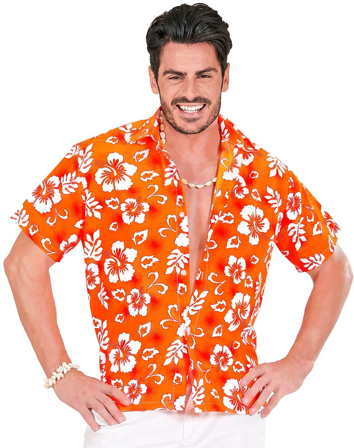 Hawaii -Hemd Orange Herren