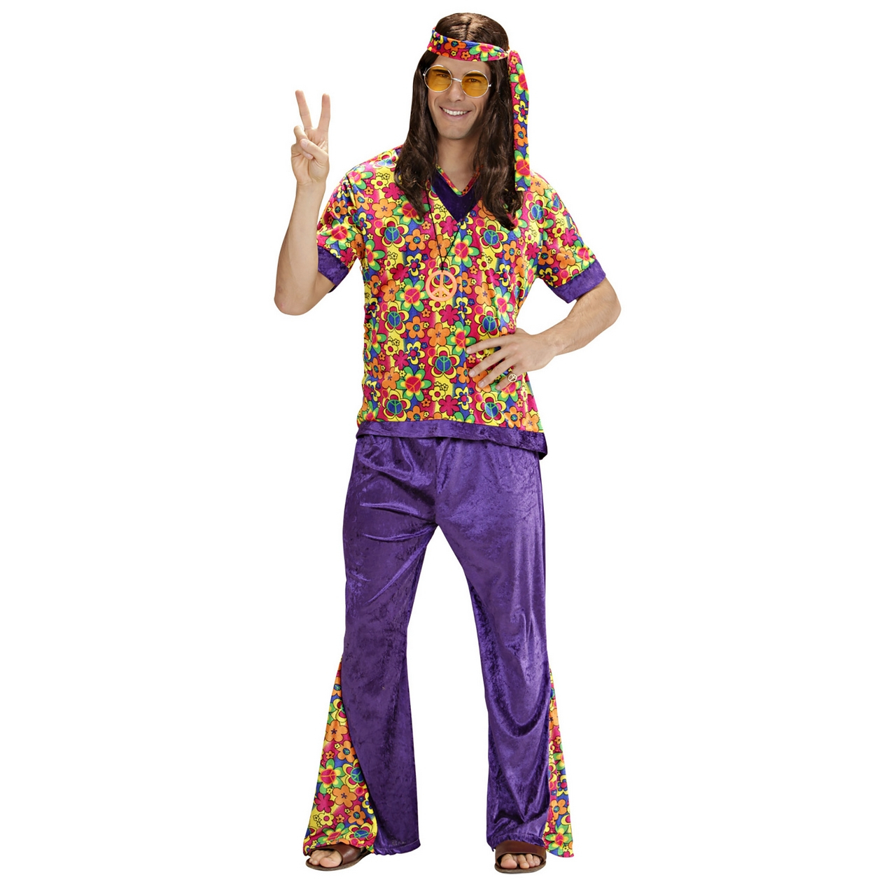 Hippie Typ Velvet Mr Dude Kostüm Mann Herren