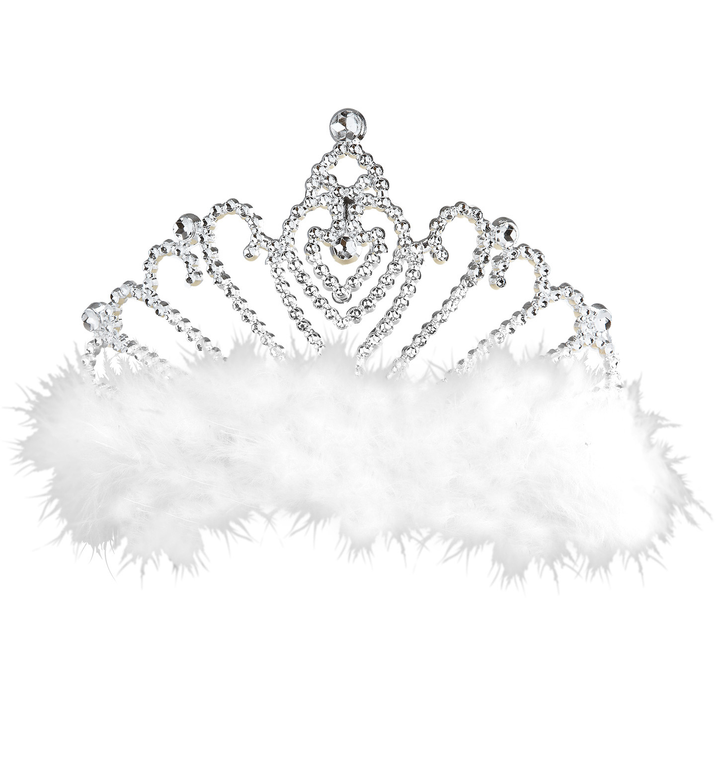 Prinzessinnen Tiara Mit Weißem Marabou