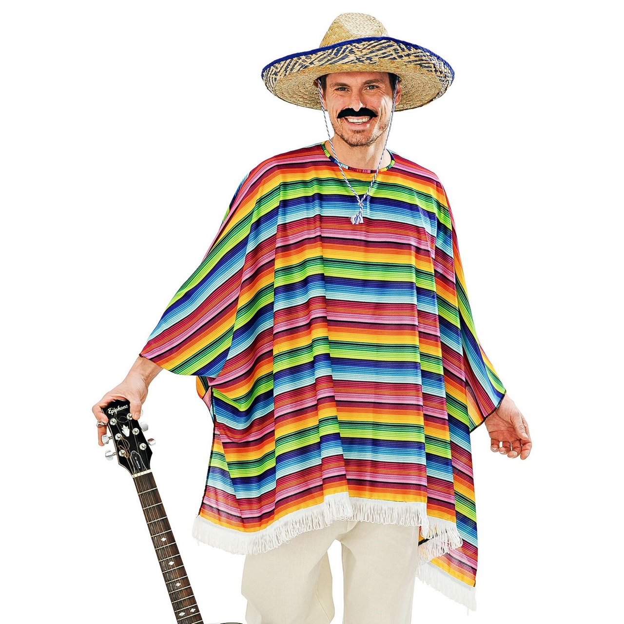 Poncho -Set Mit Sombrero Ole Muchacho Adult Kostüm Unisex