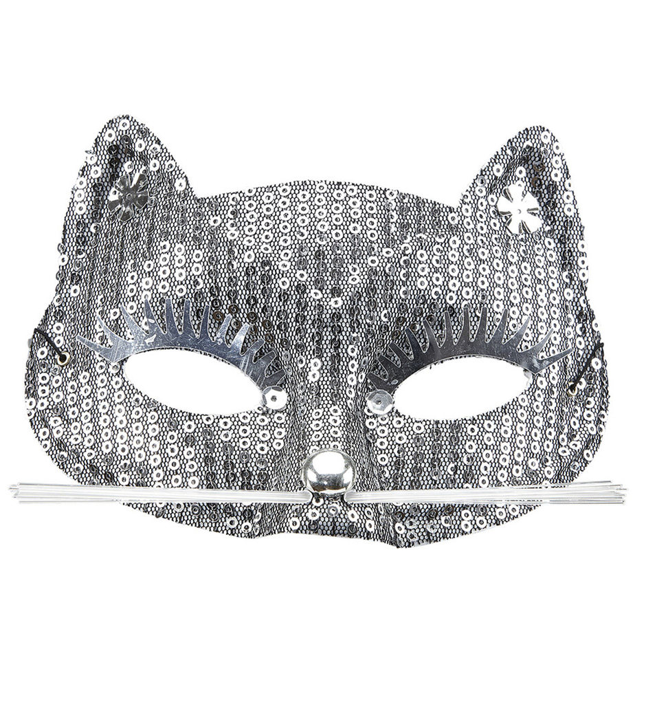 Ms Purrr Eye Mask Cat Mit Silbernen Edelsteinen