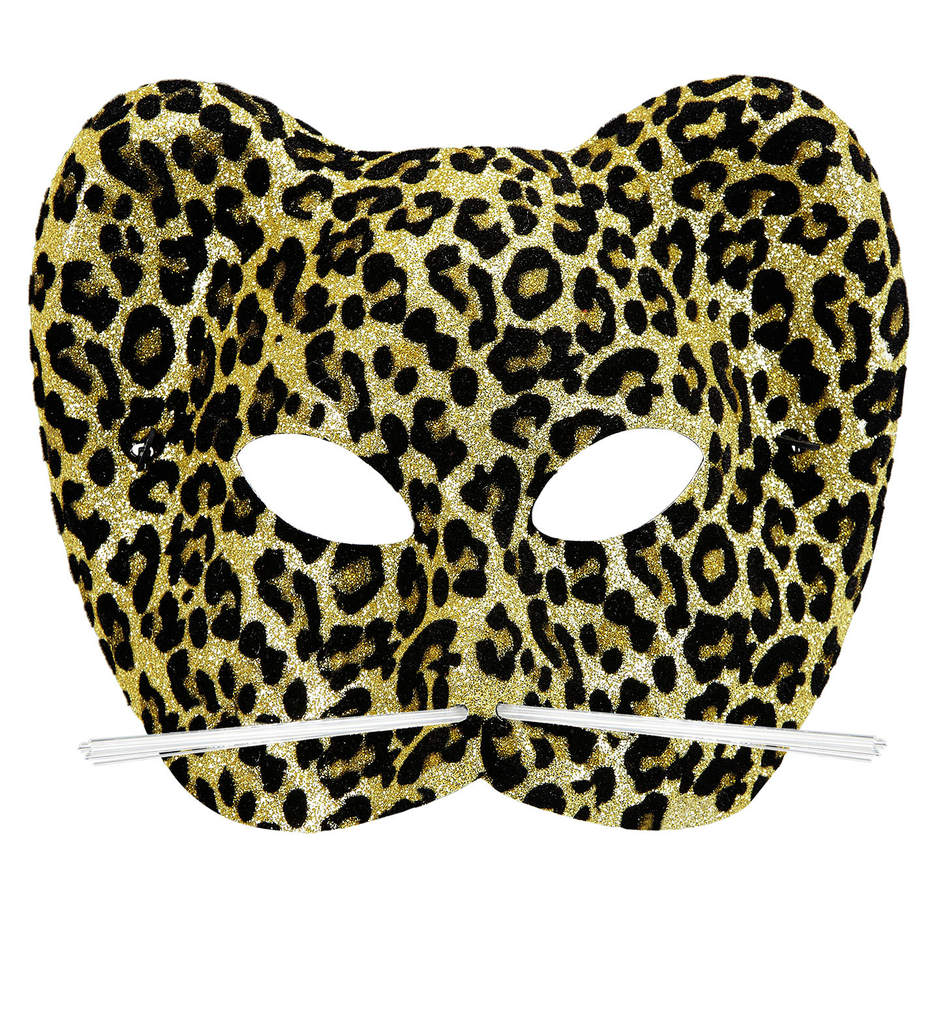 Sexy Glitzermaske Leopard