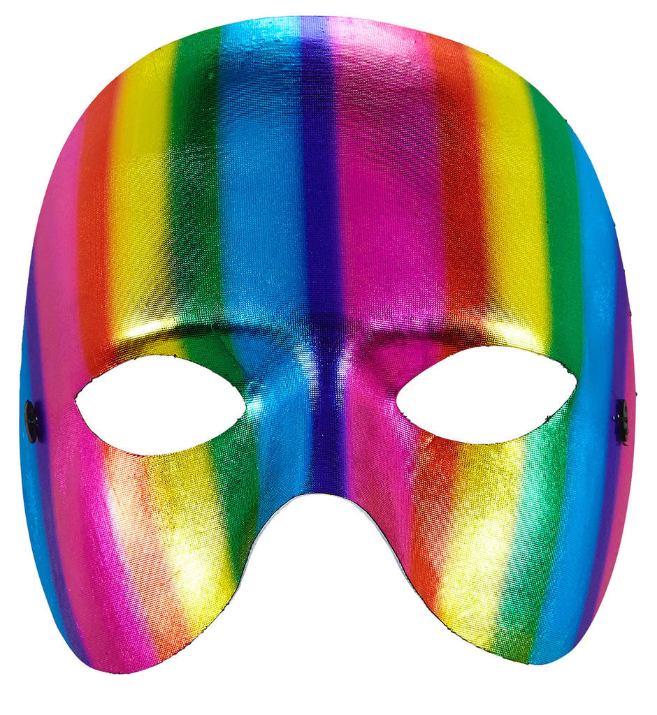 Extravagante Augenmaske Regenbogenkinloos Metallic