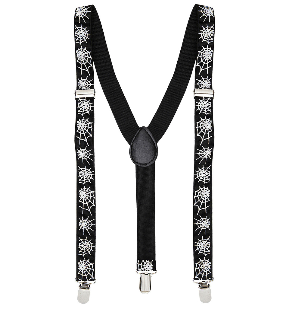 Halloween Suspenders Spider Web Web