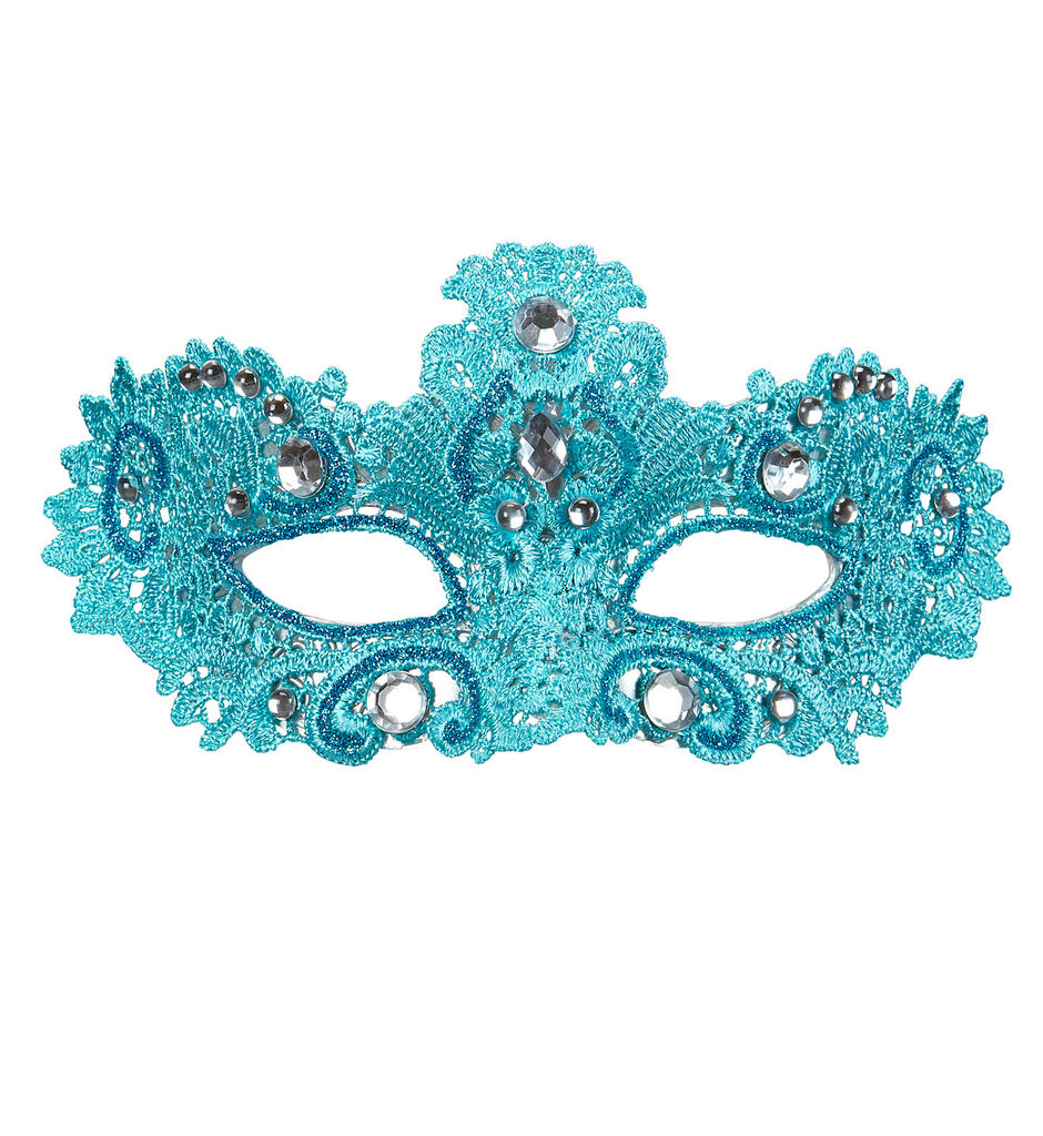 Carnival Du Lac Eye Maske, Edle Azure Mit Glitzer Und Steinen