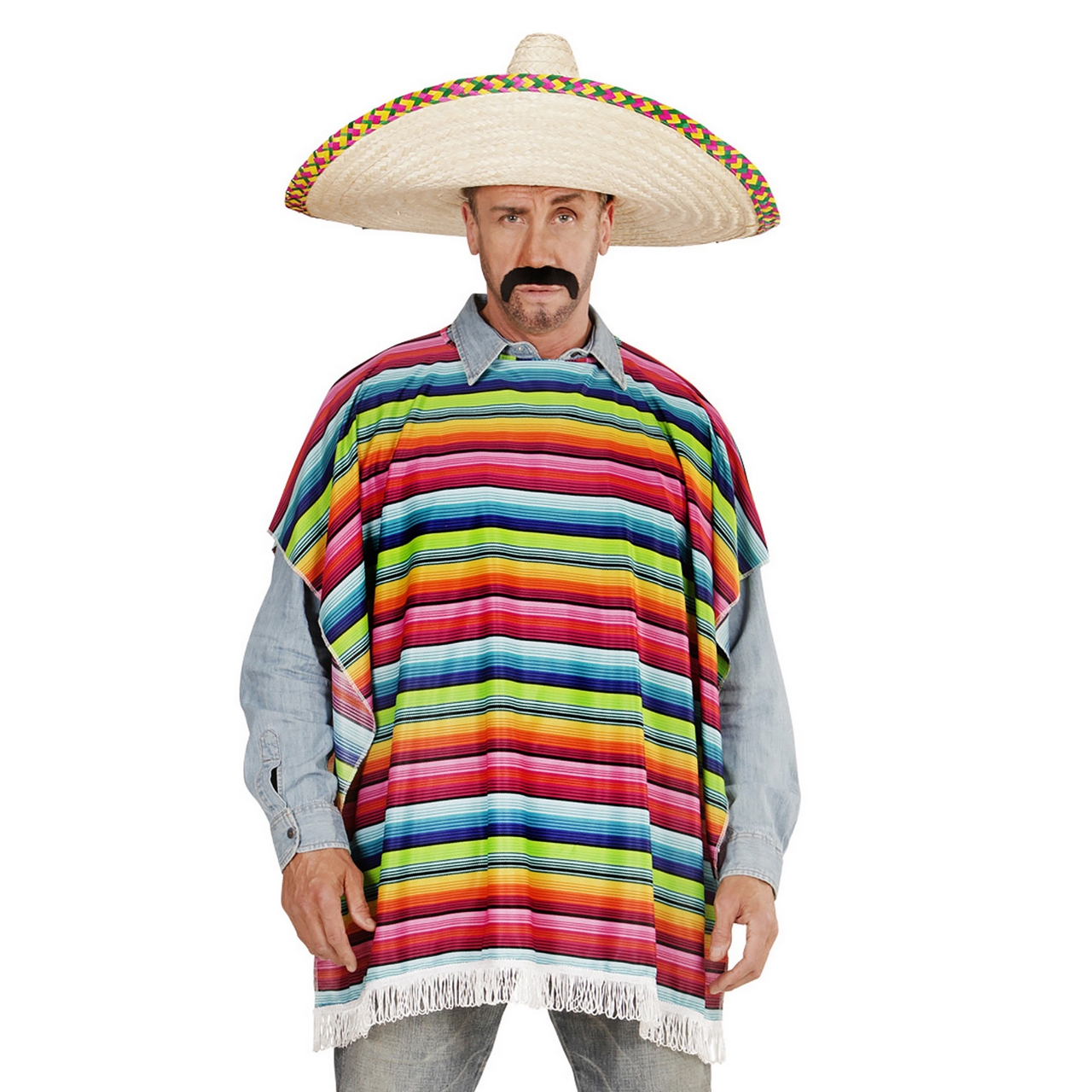 Hola Hombre Mexikanischer Poncho -Reife Unisex Kostüm