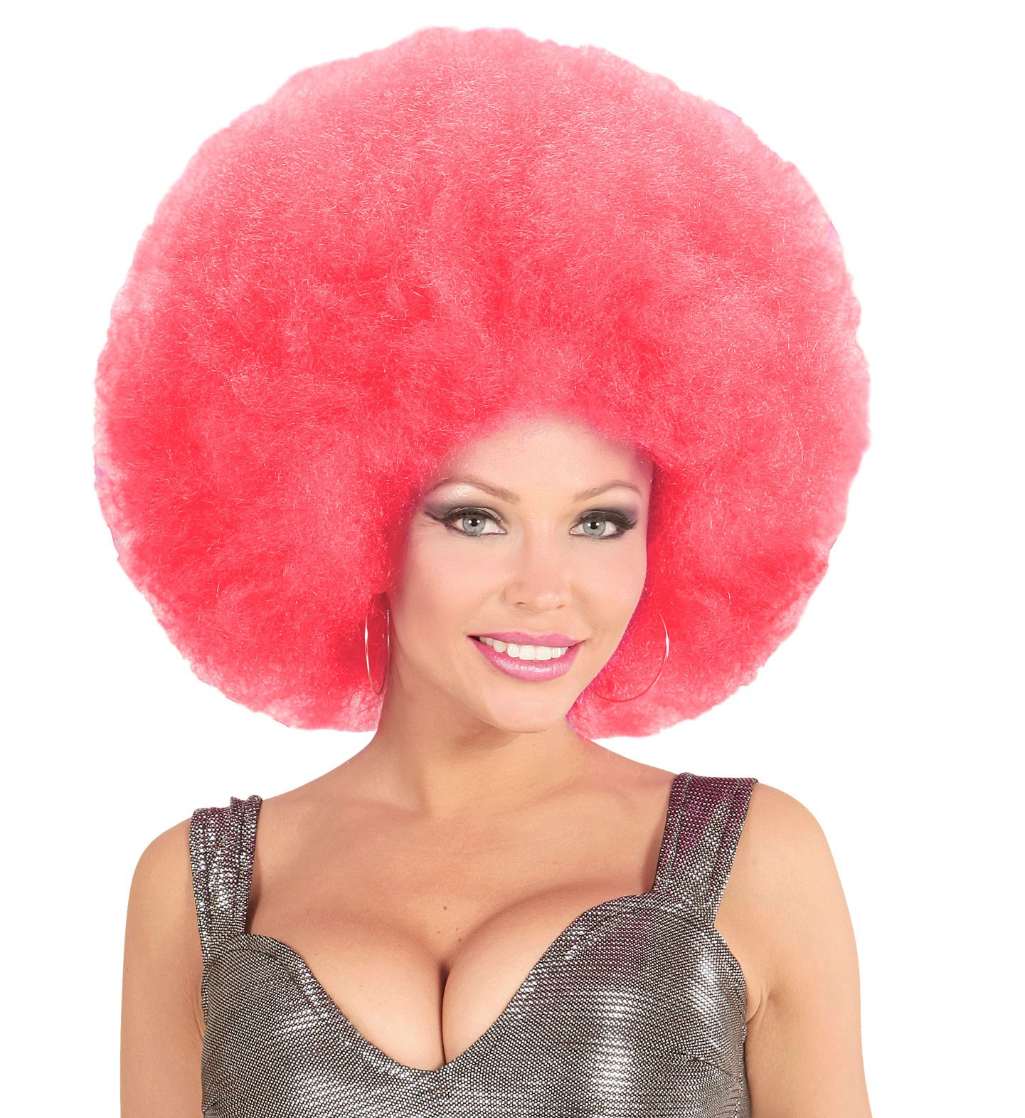 Soul Diva Perücke, Afro Extra Großes Rosa