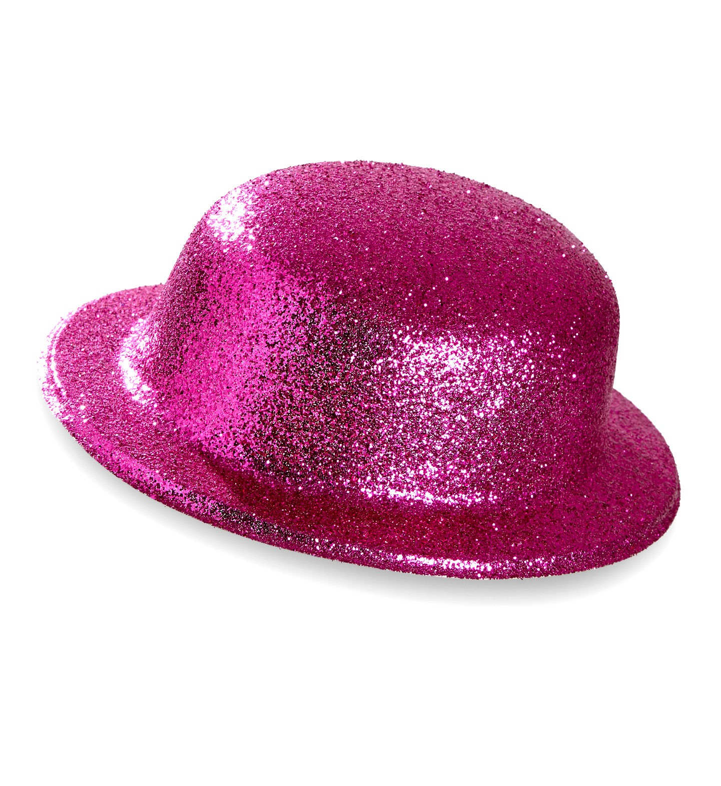 Showmaster Glitter Bowler Hut, Rosa