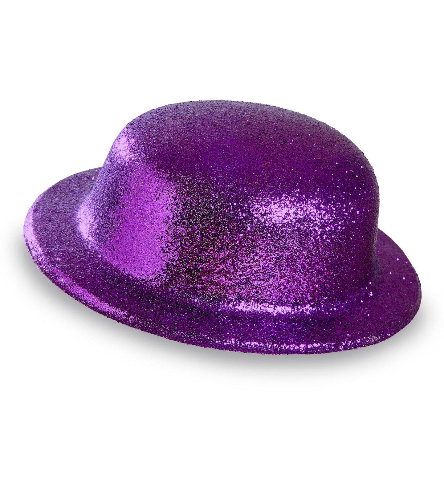 Showmaster Glitter Bowler Hut, Lila