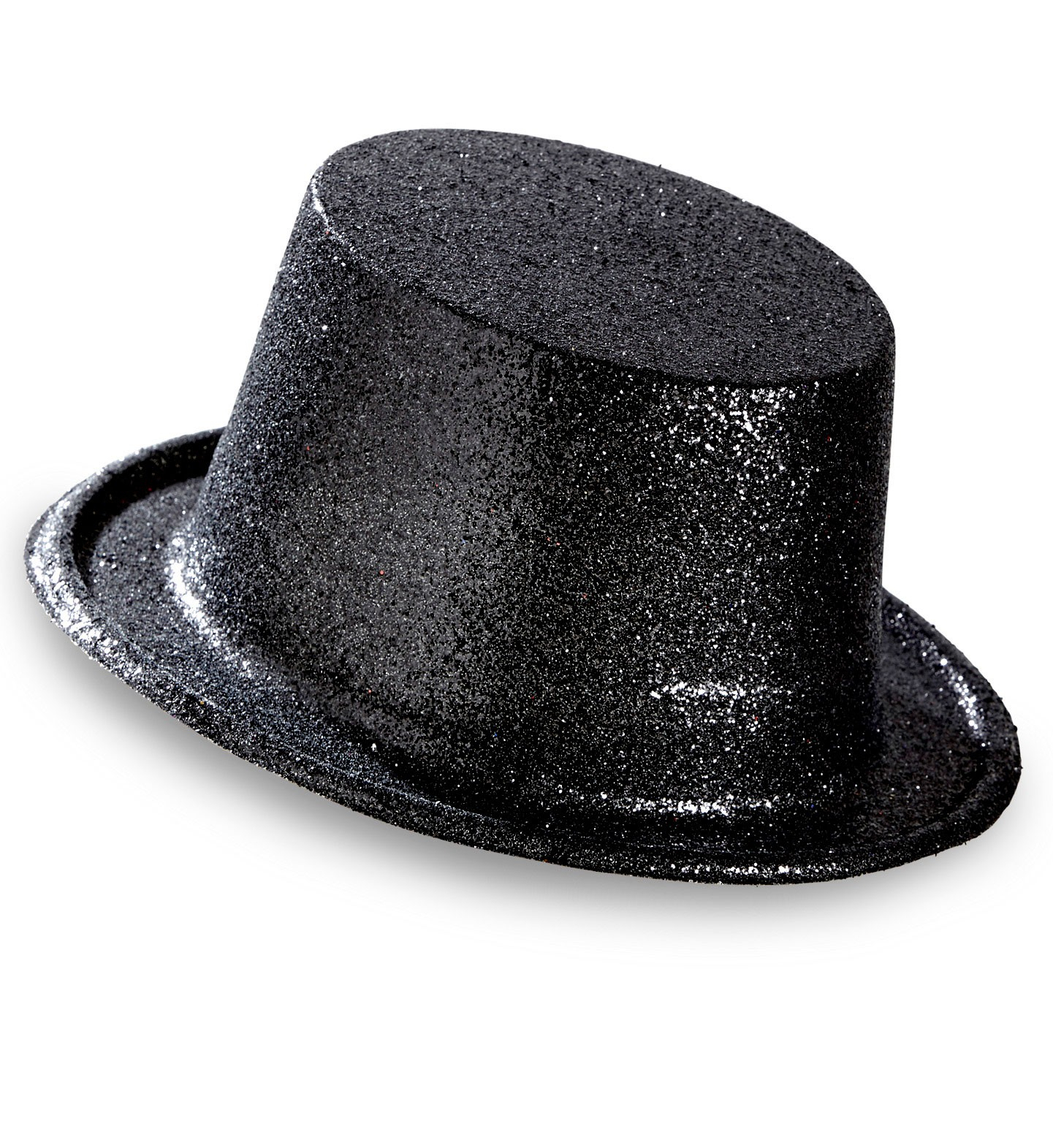 Showmaster Glitter Top Hat, Schwarz