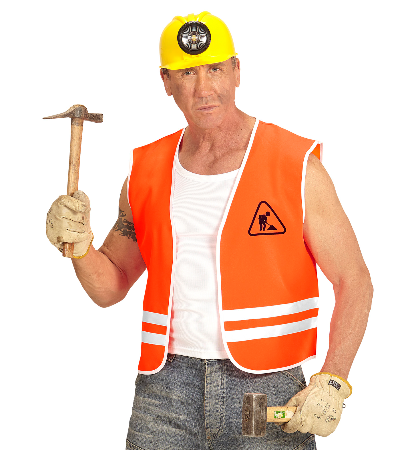 Orange Road Worker Weste, Erwachsener Unisex