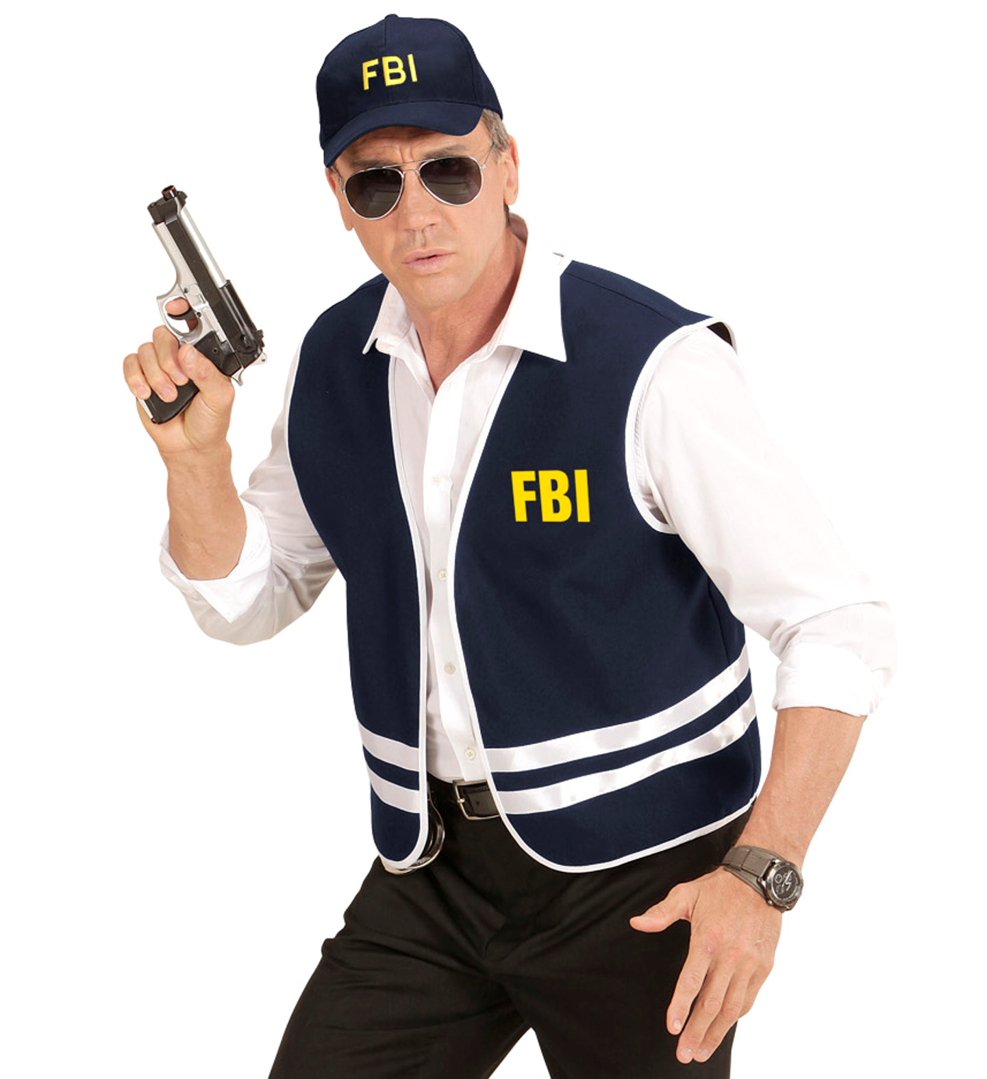 Blue Fbi Cardigan Mit Cap Erwachsener Unisex