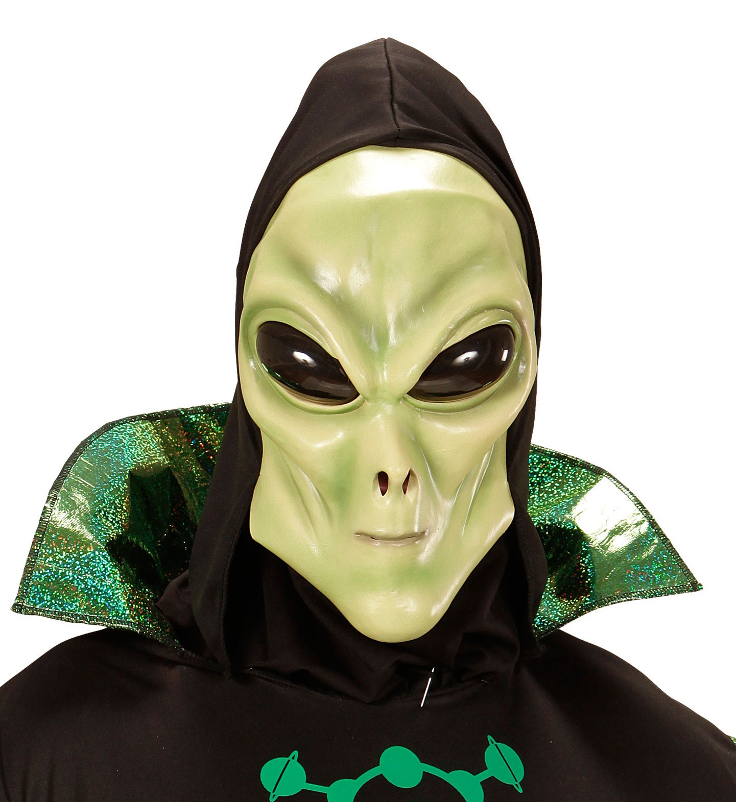 Glubablub Alien Maske Mit Kapuzen- Und Bollaugen Kind