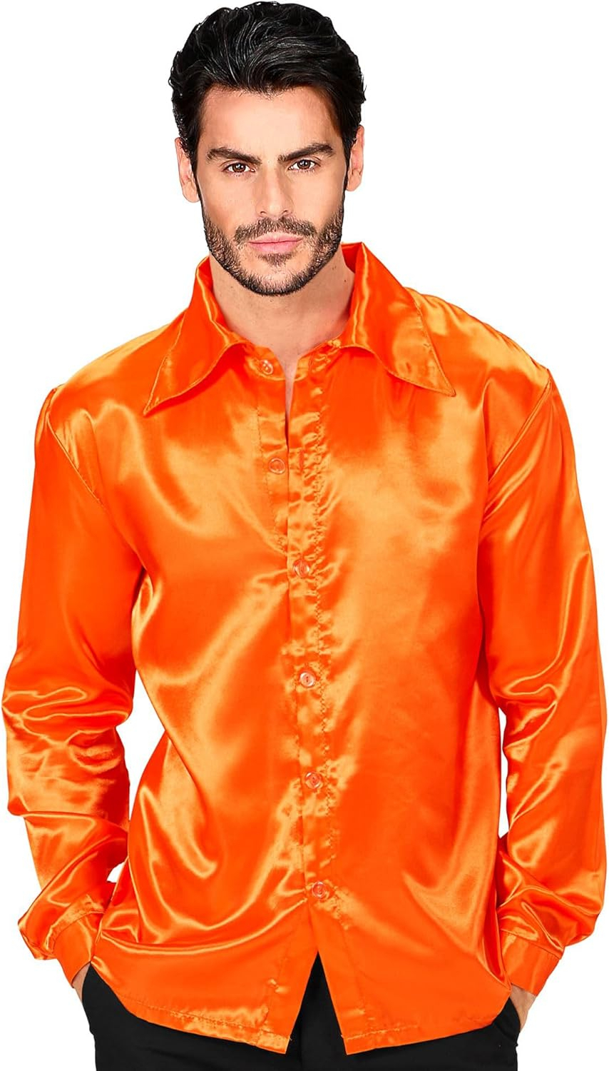 Cooler Tänzer Diskushirt 70er, Orange Herren