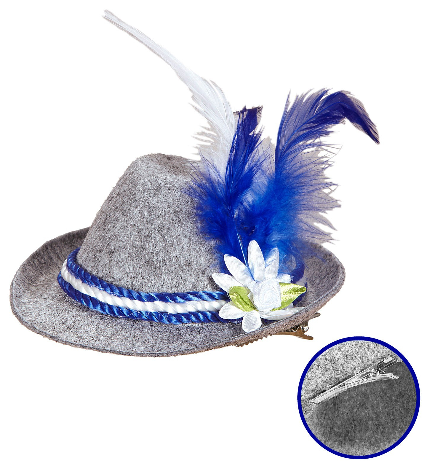 Oktoberfest Ladies Mini Bayer Fedora, Blau