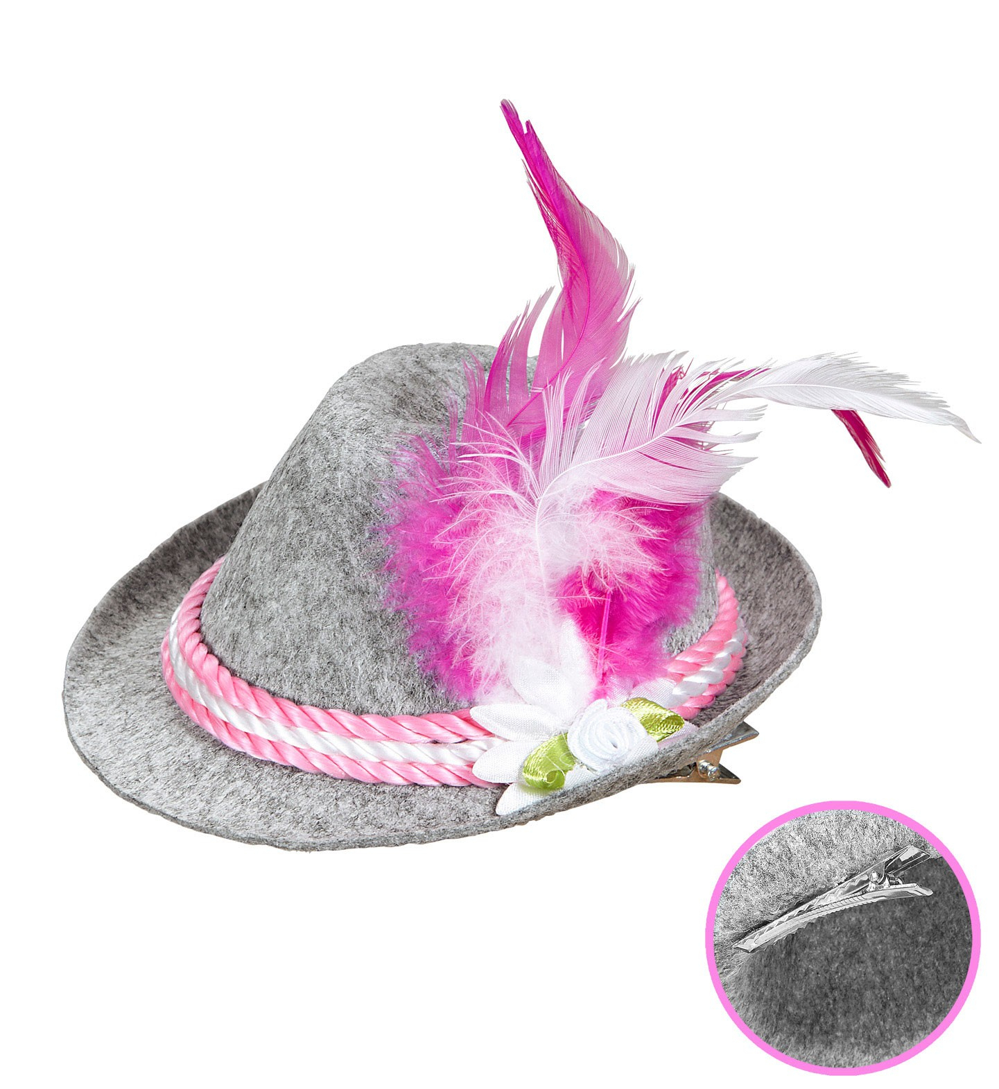 Oktoberfest Ladies Mini Bayer Fedora, Rosa