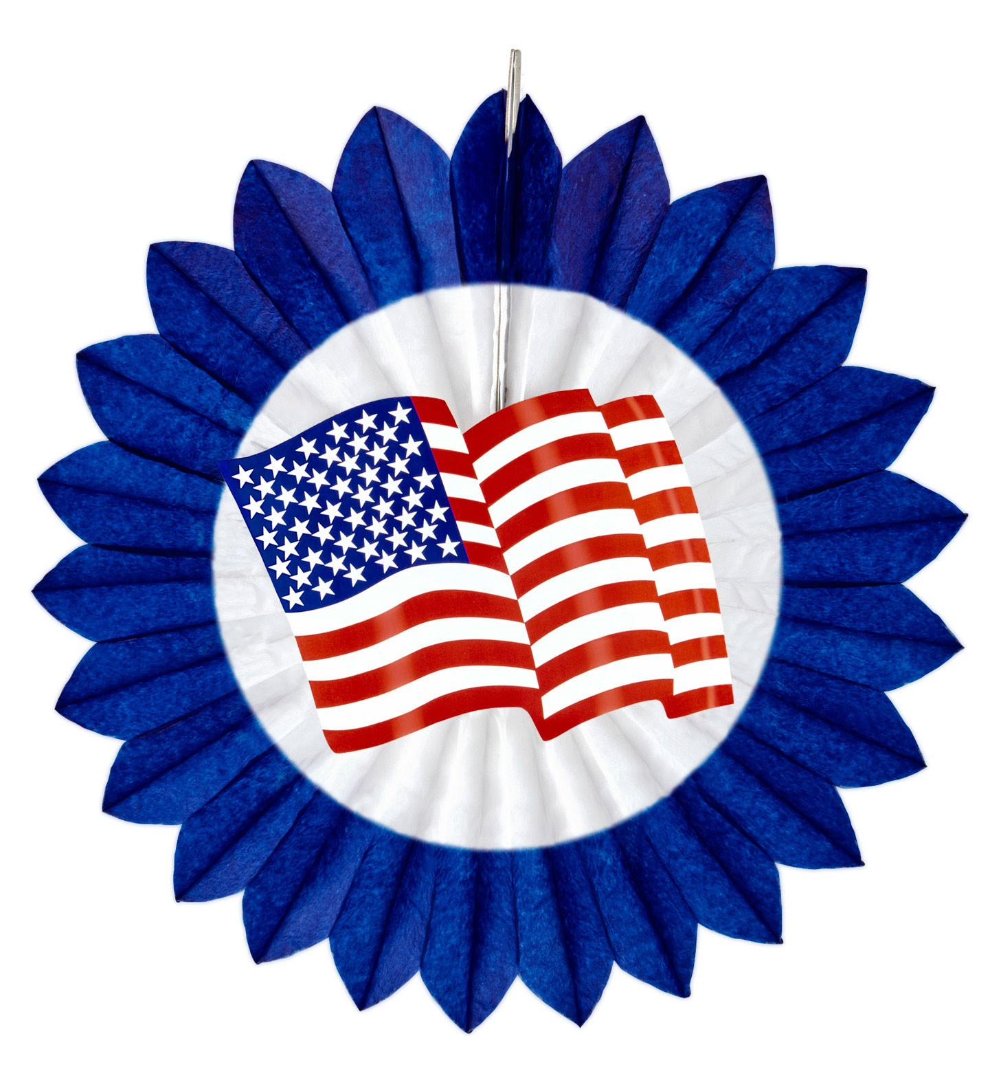 Papierfan USA Flagge Blue 50 Cm