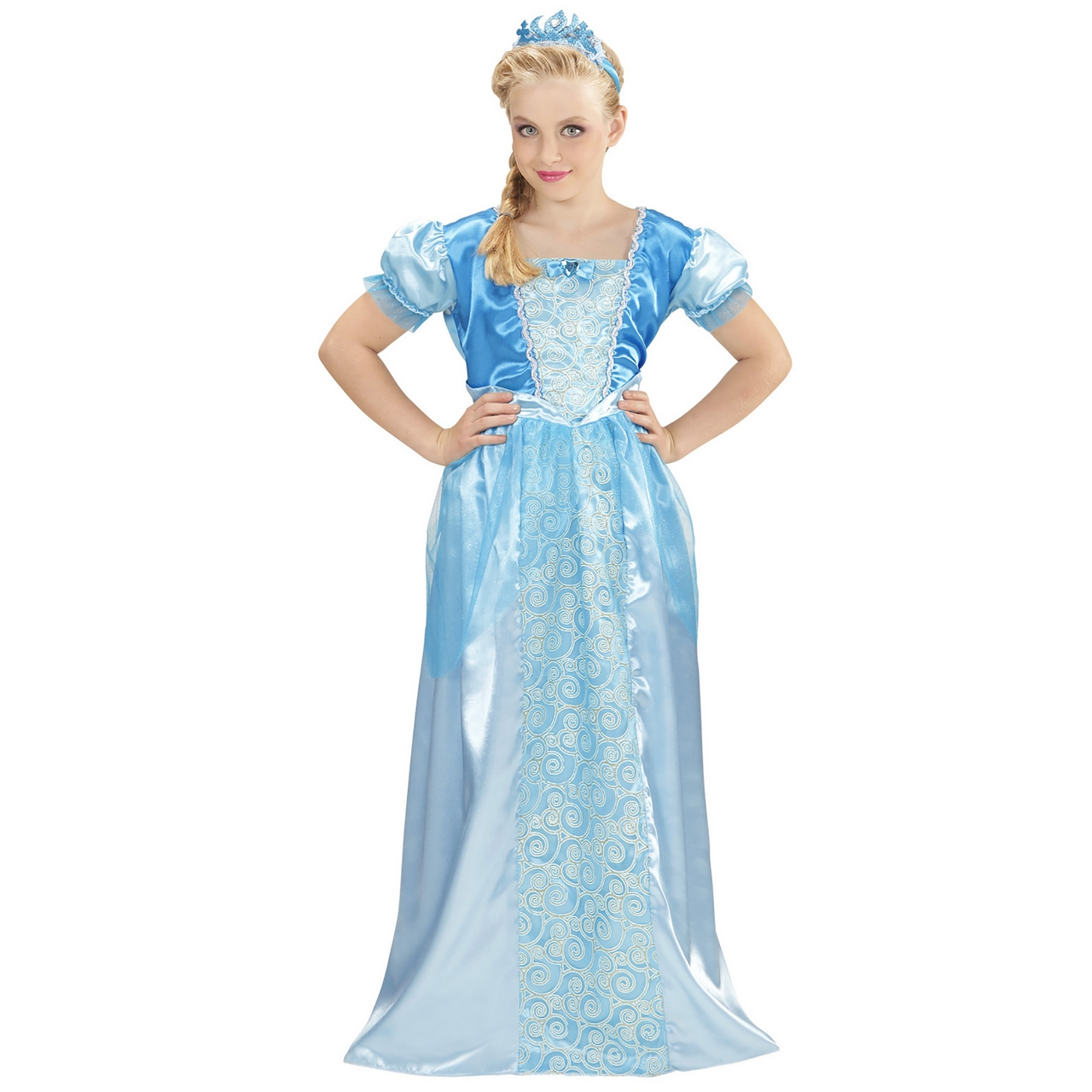 Blaue Schneeprinzessin Kostüm für Mädchen