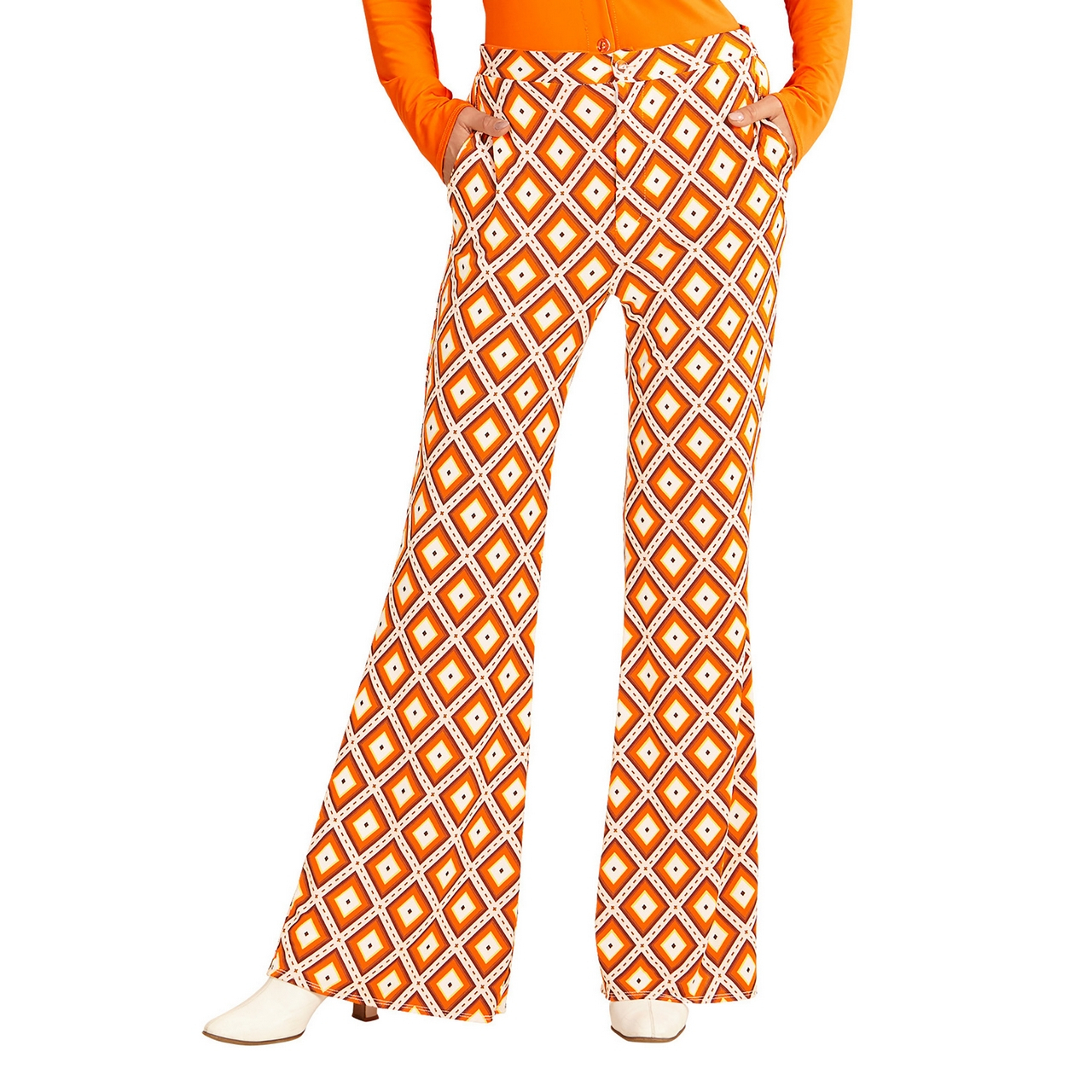 Groovy Gwendolyn 70s Ladies Hosen, Fenster Damen