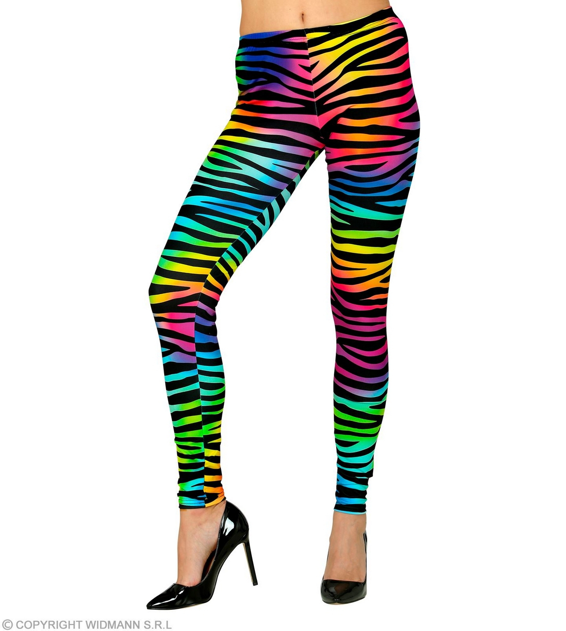 80er -Jahre -Legging Conny Neon Mehrfarbig Damen