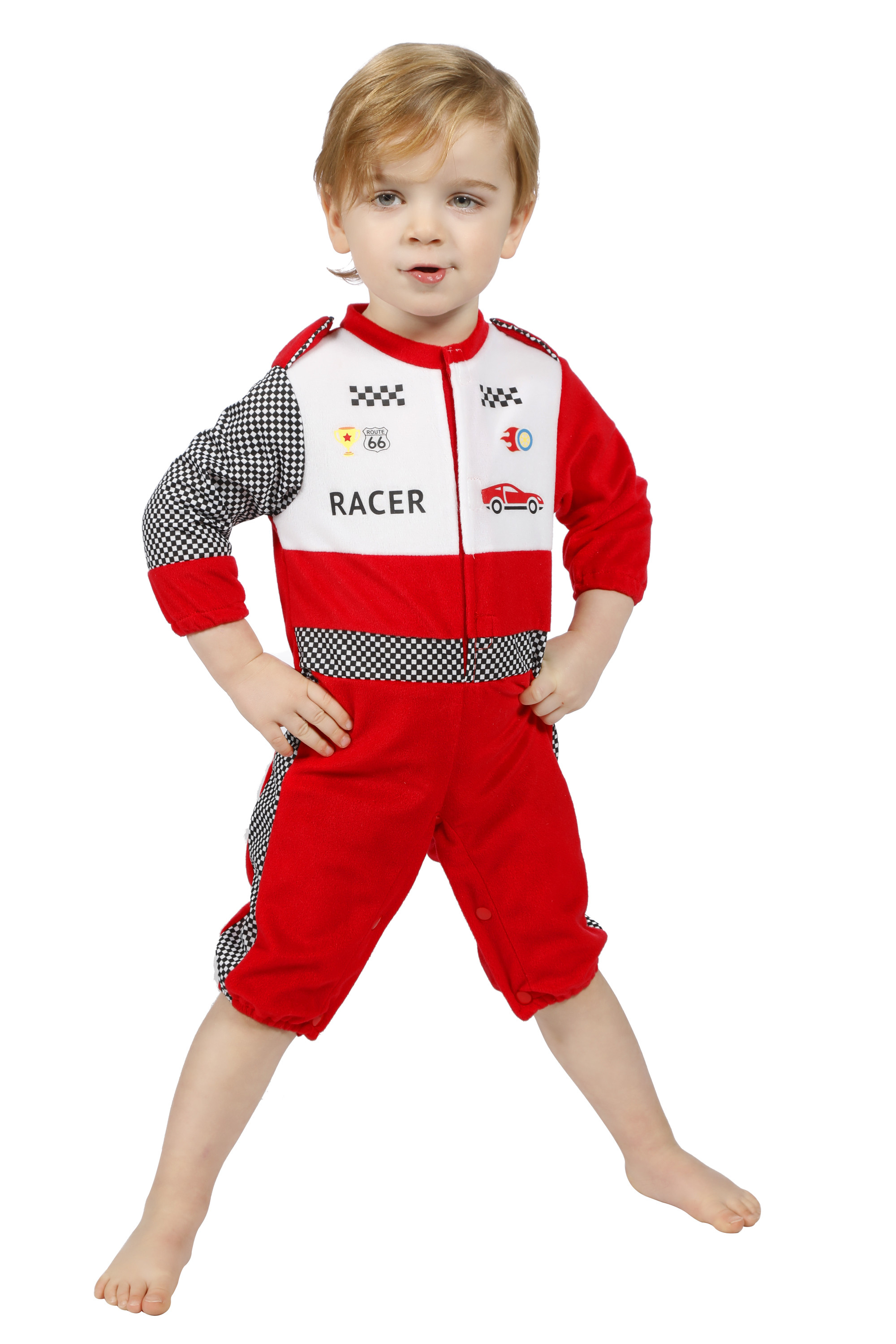 Baby Rennfahrer Formel -Obensie Kostüm für Jungen