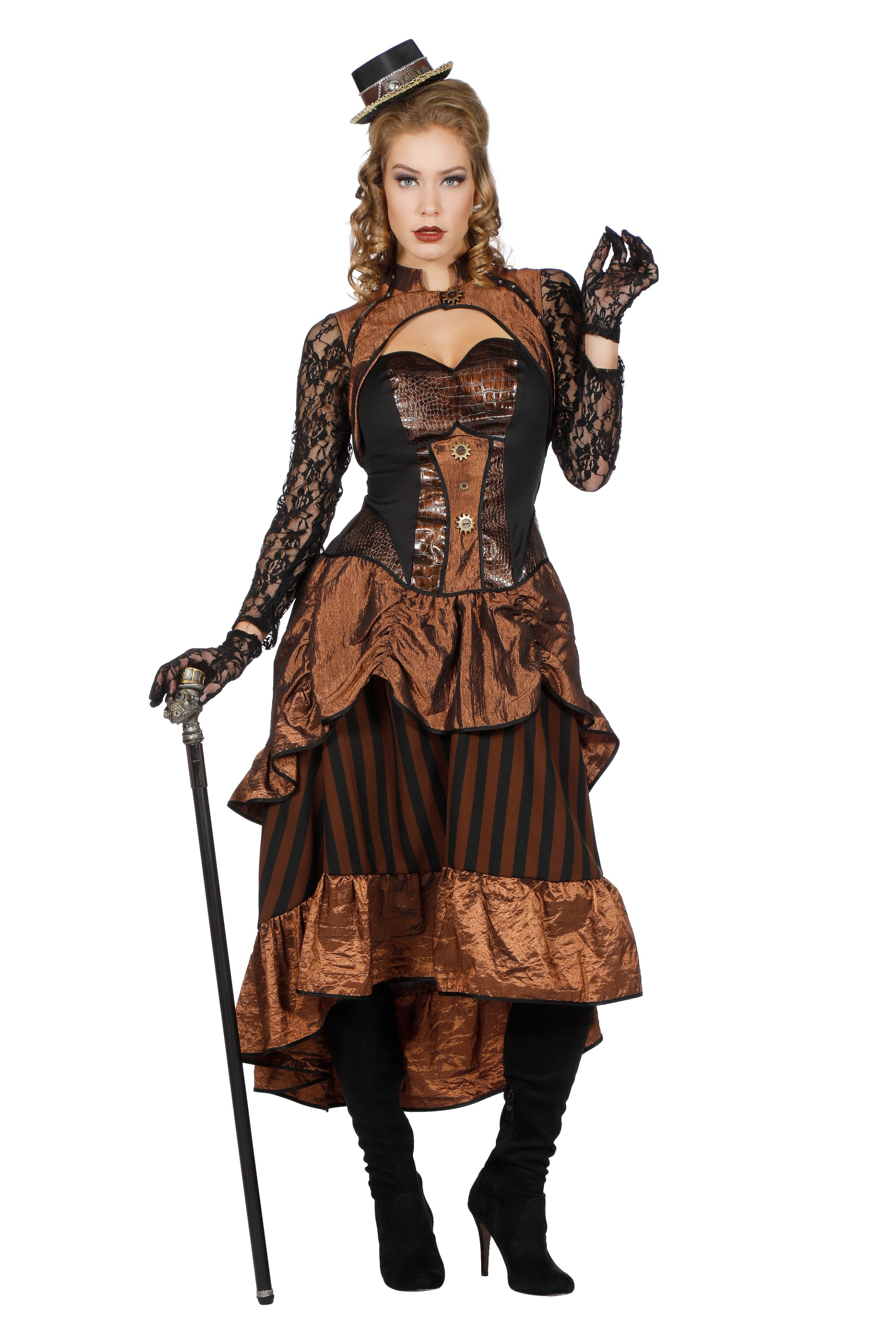 Steampunk Victoria Brown Damenkostüm