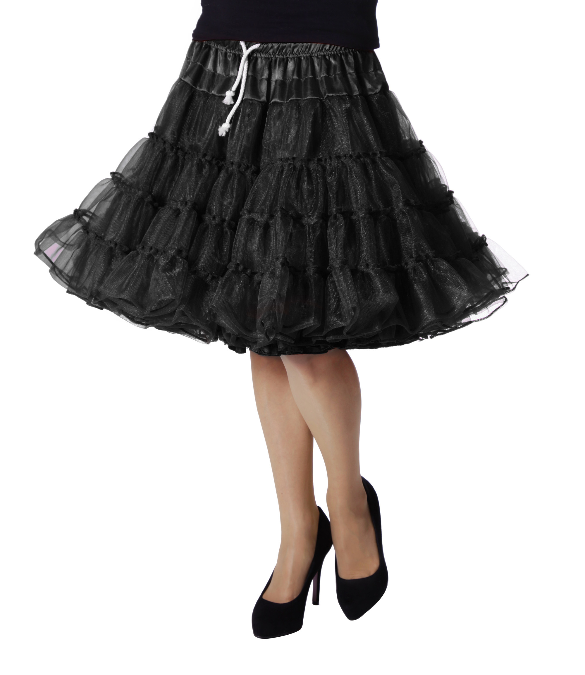 Petticoat Swing Luxus Schwarz