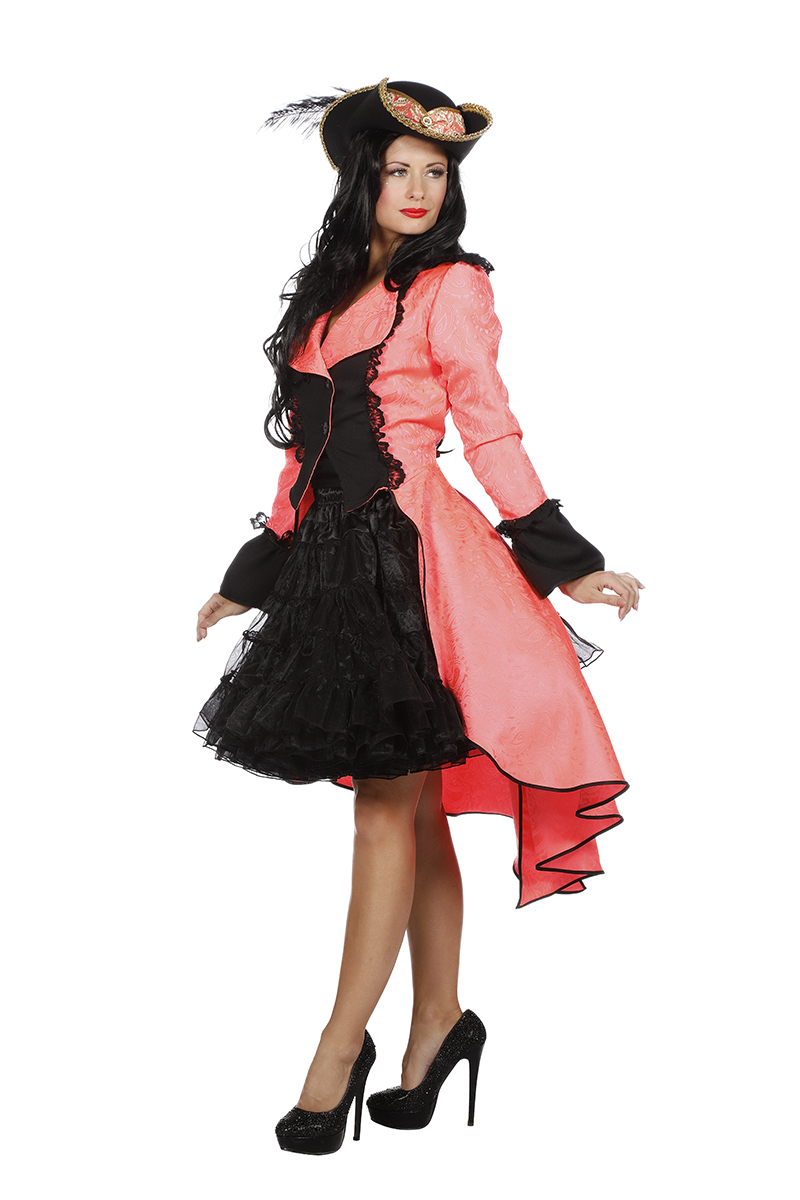 Luxusmantel Grand Duchess Coral Rosa Neon Damen