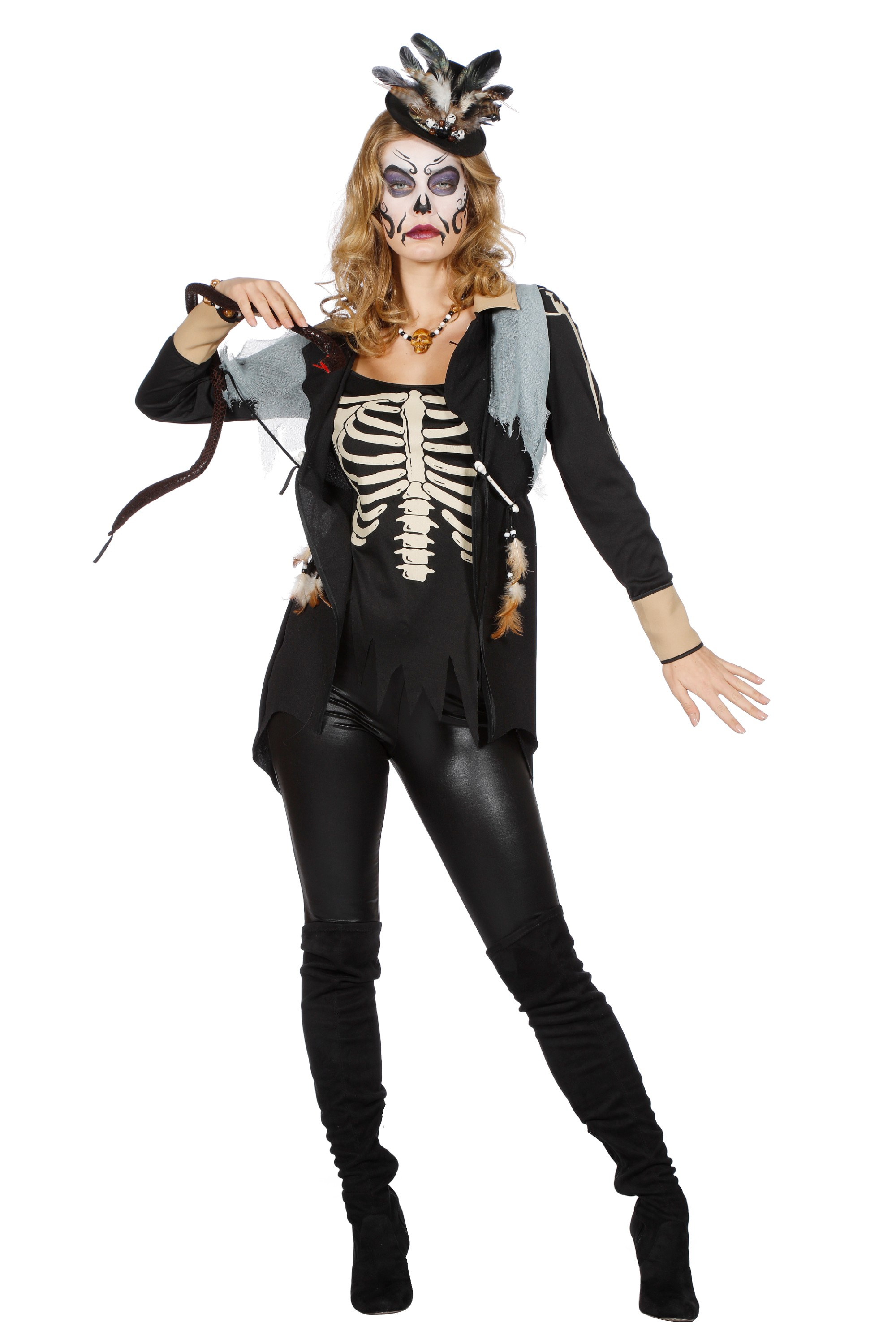 Voodoo Skeleton Top Damen