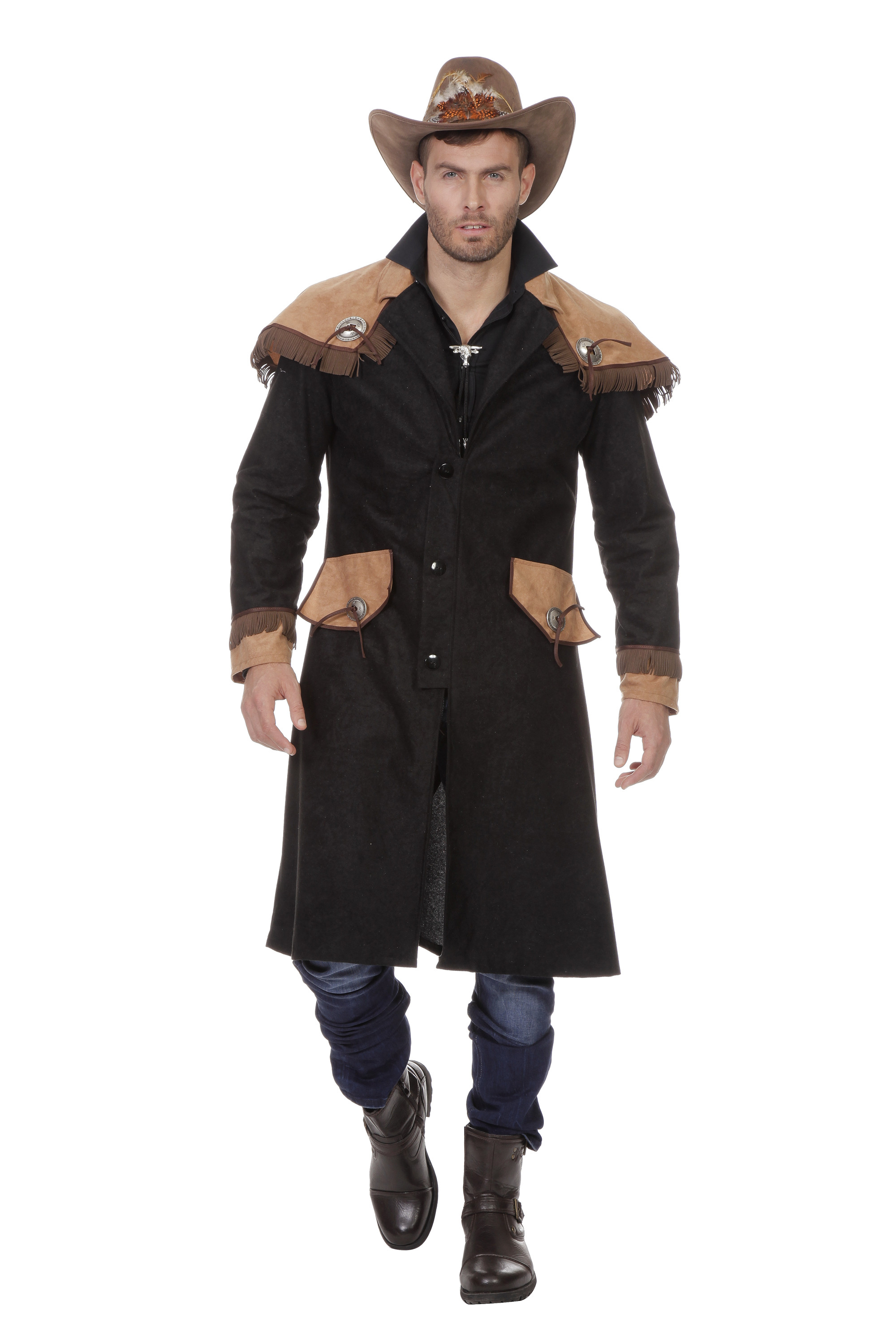 Cowboyjacke Lone Ranger Riffle Lang Herren