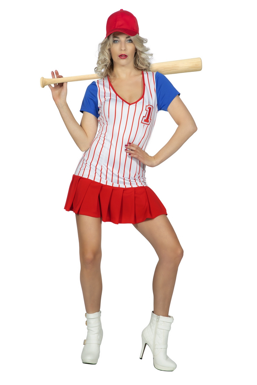 Kurvy Cindy Baseball USA Damenkostüm