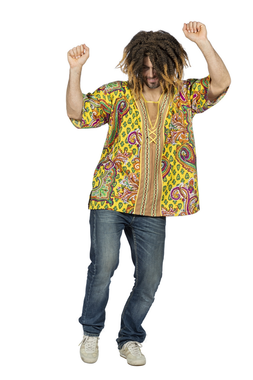 Woodstock Hippie Paisley Bluse Herren