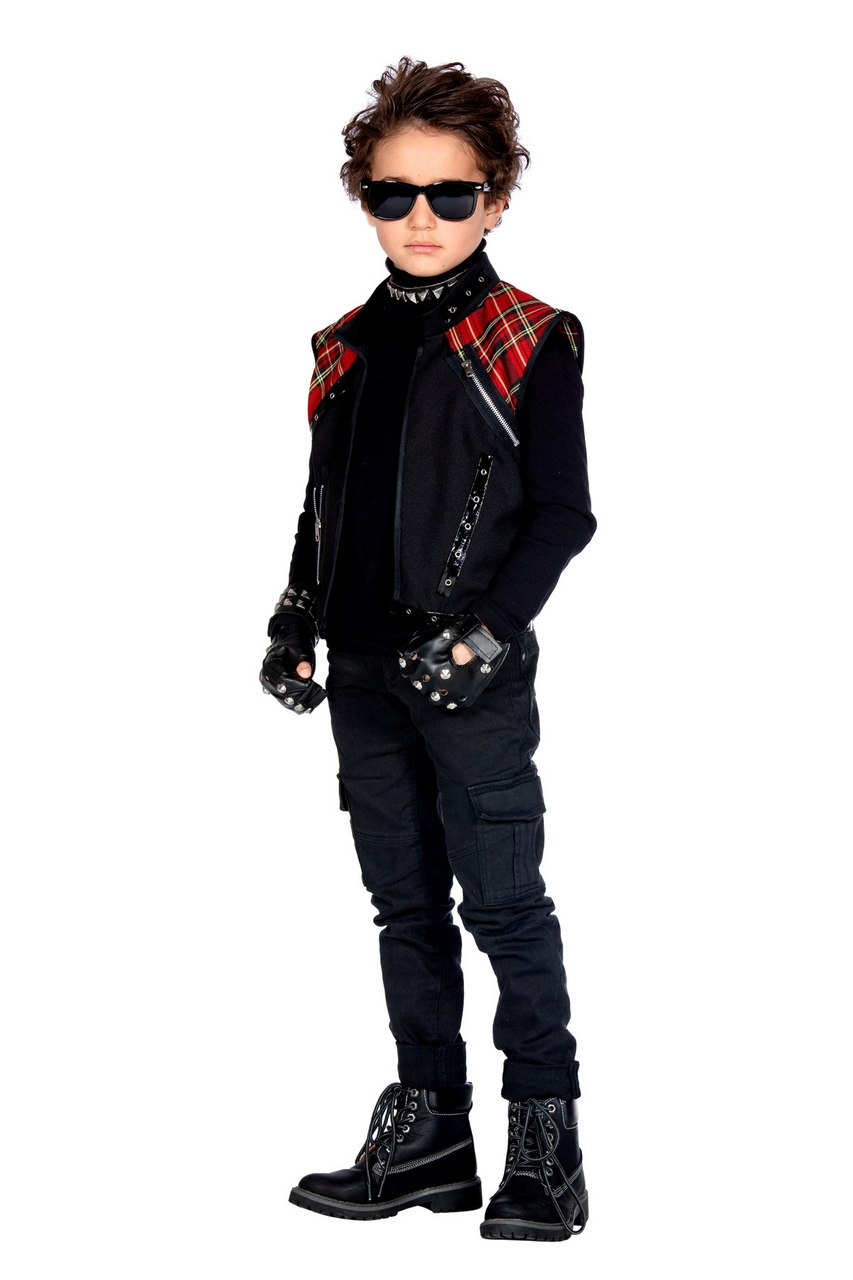 Cool Punkrocker Vest Kind Jungen